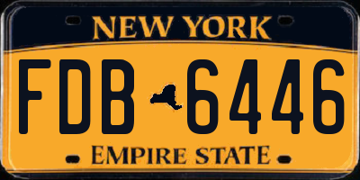 NY license plate FDB6446