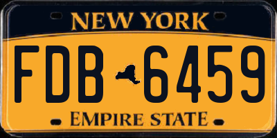 NY license plate FDB6459