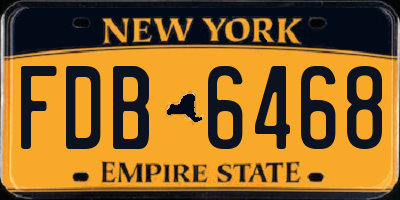 NY license plate FDB6468