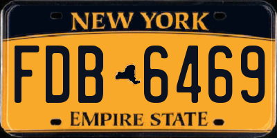 NY license plate FDB6469