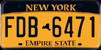 NY license plate FDB6471