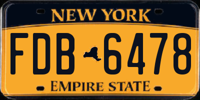 NY license plate FDB6478