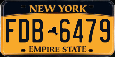 NY license plate FDB6479