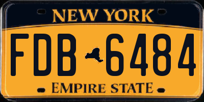 NY license plate FDB6484