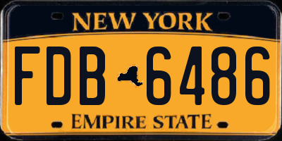 NY license plate FDB6486