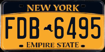 NY license plate FDB6495
