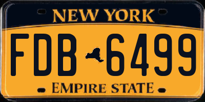NY license plate FDB6499