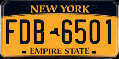 NY license plate FDB6501