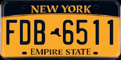 NY license plate FDB6511