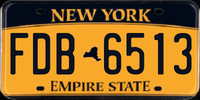 NY license plate FDB6513