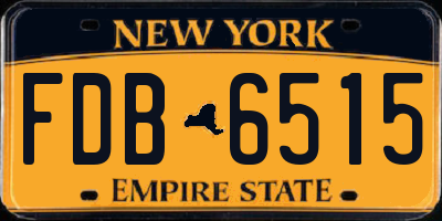 NY license plate FDB6515