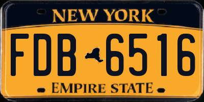 NY license plate FDB6516