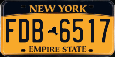 NY license plate FDB6517