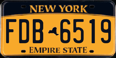 NY license plate FDB6519
