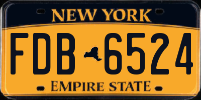 NY license plate FDB6524