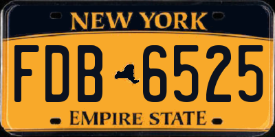 NY license plate FDB6525