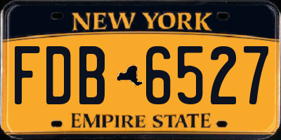 NY license plate FDB6527