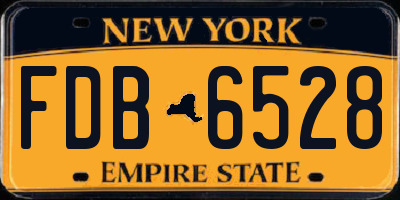 NY license plate FDB6528