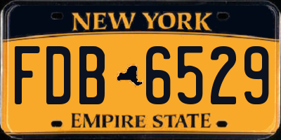 NY license plate FDB6529
