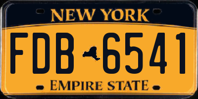 NY license plate FDB6541
