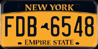 NY license plate FDB6548