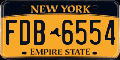 NY license plate FDB6554