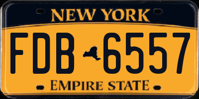 NY license plate FDB6557