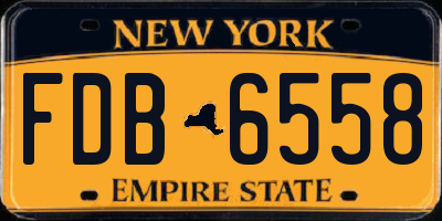 NY license plate FDB6558