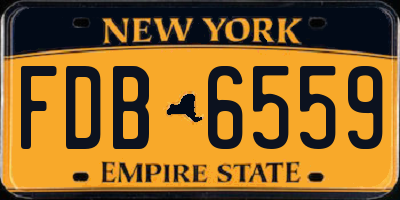 NY license plate FDB6559