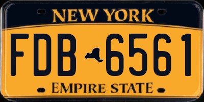 NY license plate FDB6561