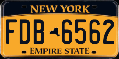 NY license plate FDB6562