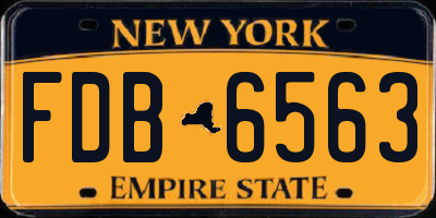 NY license plate FDB6563