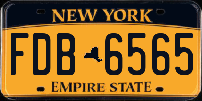 NY license plate FDB6565