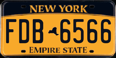 NY license plate FDB6566