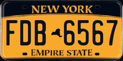 NY license plate FDB6567