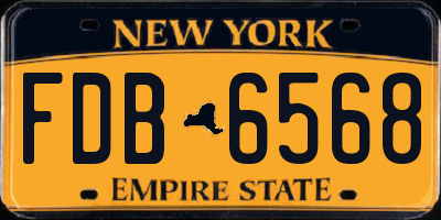 NY license plate FDB6568
