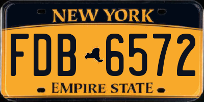 NY license plate FDB6572