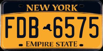 NY license plate FDB6575