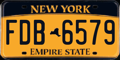 NY license plate FDB6579