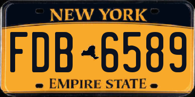 NY license plate FDB6589