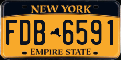 NY license plate FDB6591