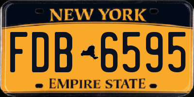 NY license plate FDB6595