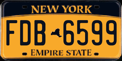 NY license plate FDB6599