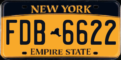 NY license plate FDB6622