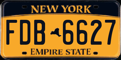 NY license plate FDB6627