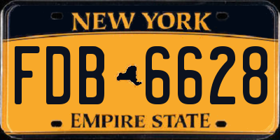NY license plate FDB6628