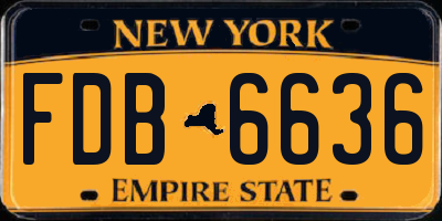 NY license plate FDB6636