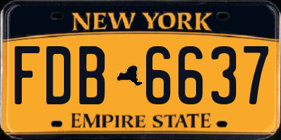 NY license plate FDB6637
