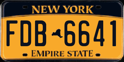 NY license plate FDB6641