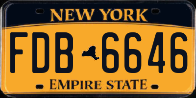NY license plate FDB6646